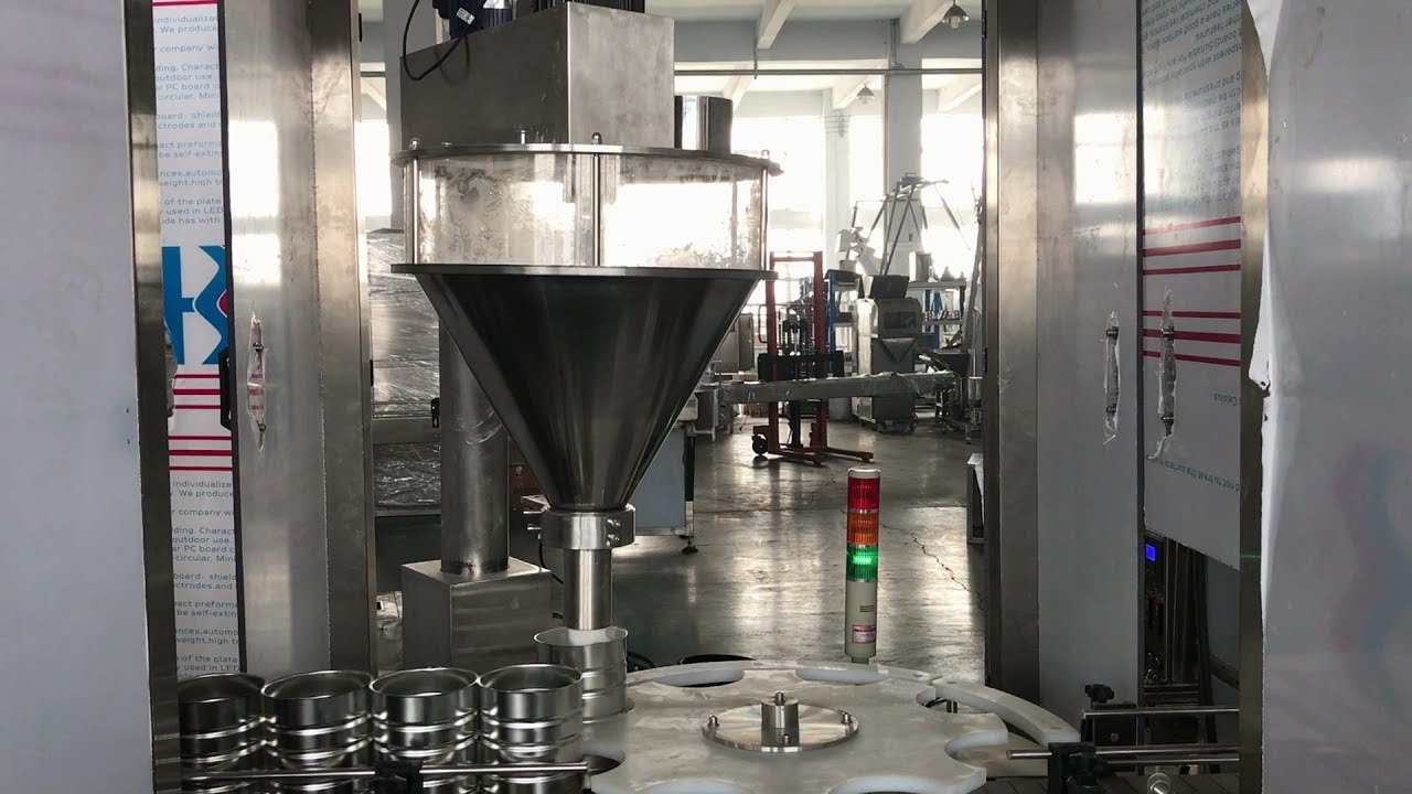 Milk Coffee Protein Powder Canning Line | Powder Filling Machine for Metal Tin Cans
