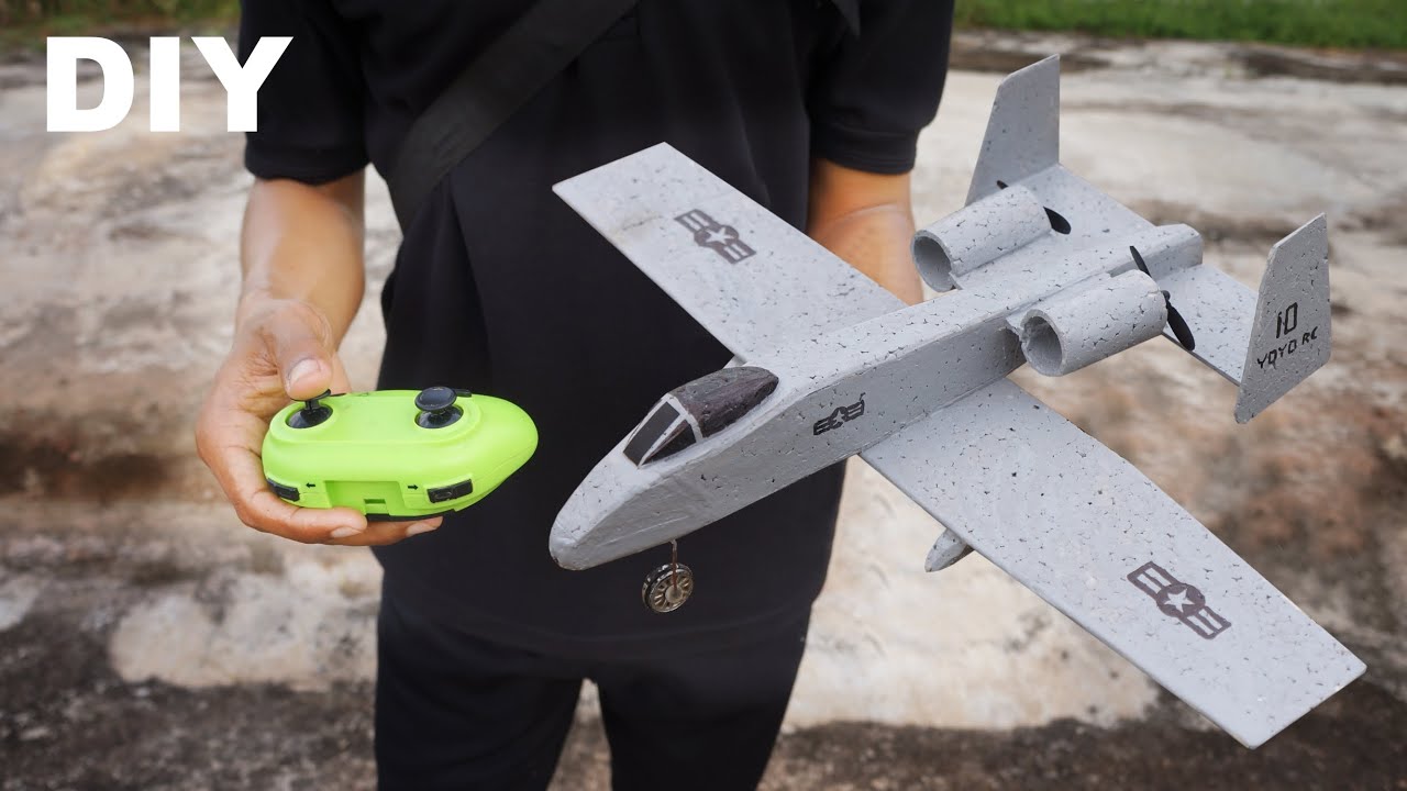 Easy build RC plane A10 warthog Thunderbolt from styrofoam
