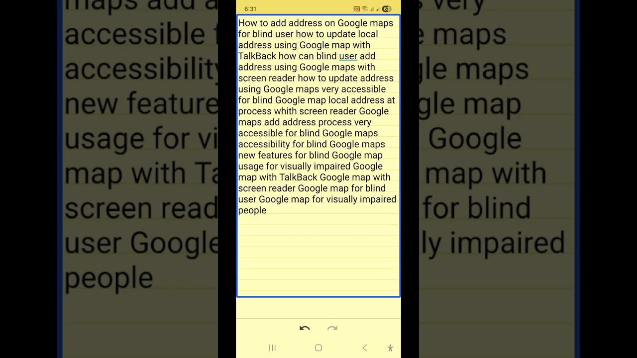 Google map exclusive feature Add a place very accessible for blind add home local address on maps  