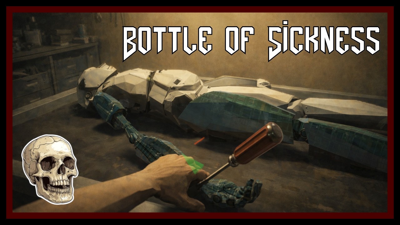 Bottle of Sickness | Something Lies Beneath the Metal 🤖 | Indie Psychological Horror Game
