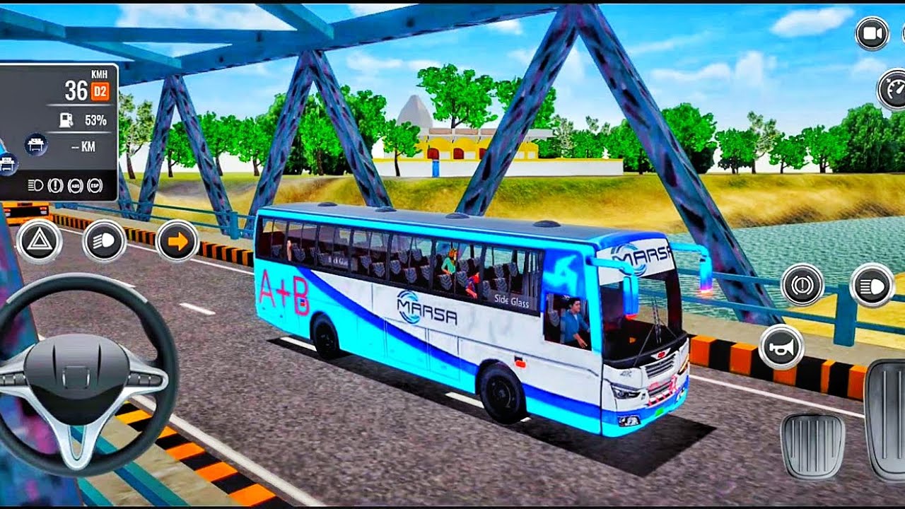 Khulna RO DhakaPC game👈#bussimulatorBangladesh driving Highway road signal traffic night trip 👈2025😎