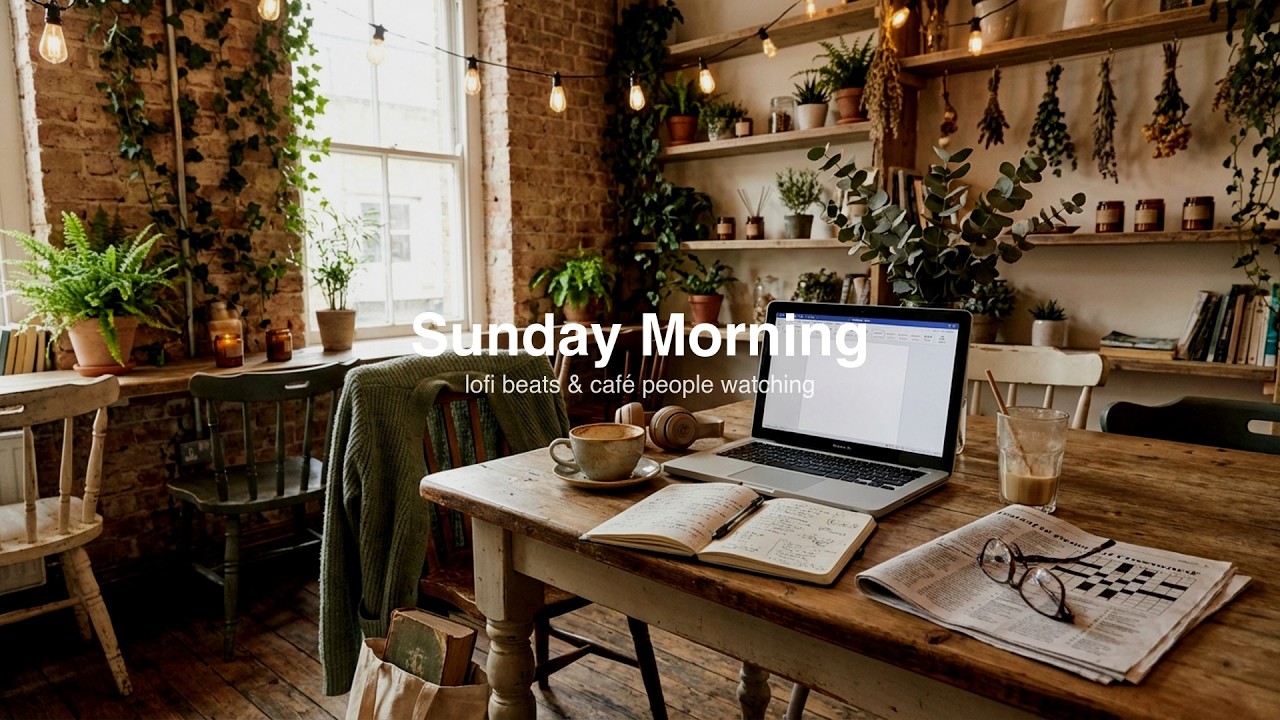 Café People Watching ☕ 1.5 Hours of Botanical Lofi Beats | Study, Create & Daydream 🌿