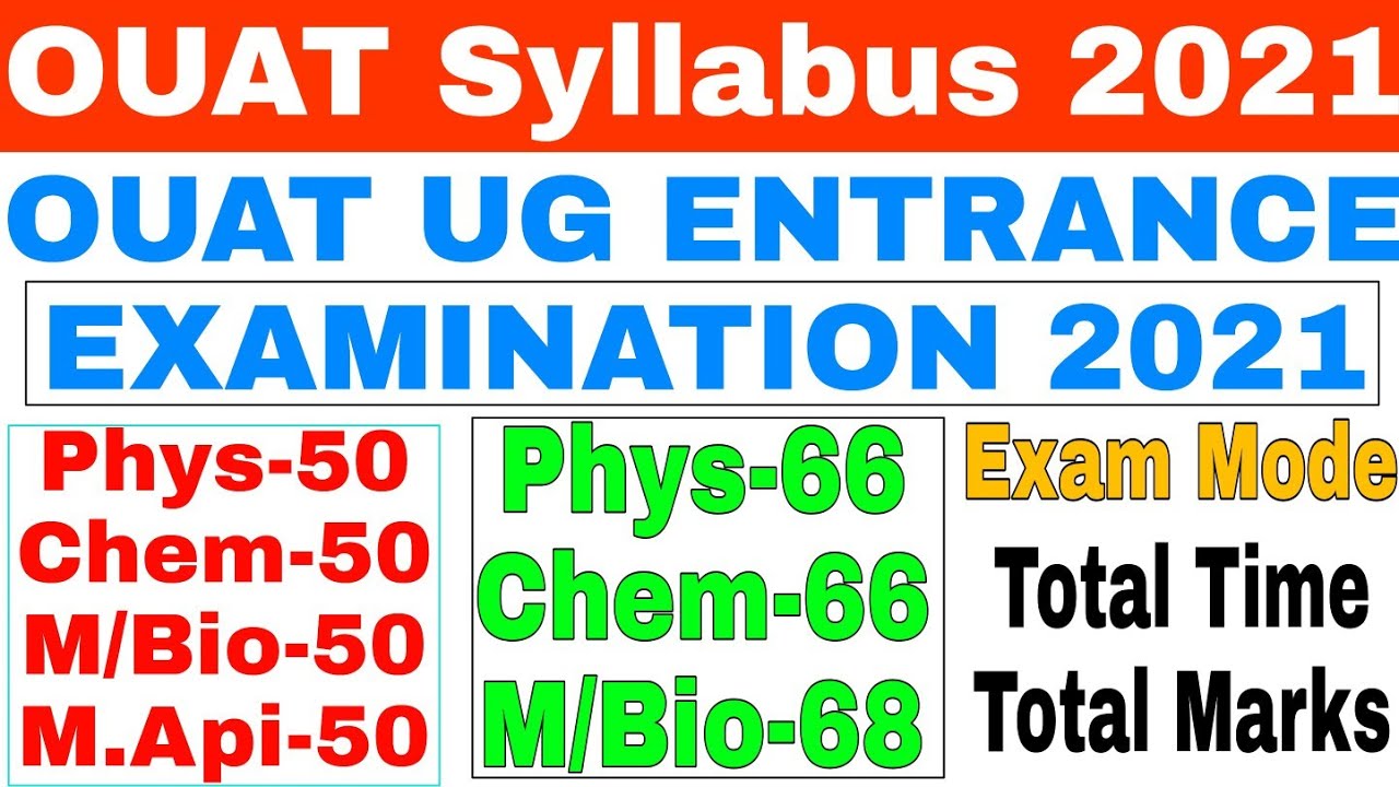 OUAT 2021//OUAT Apply Date//Syllabus details//Online Form,seat matrix,Exam pattern,Exam mode//Odisha