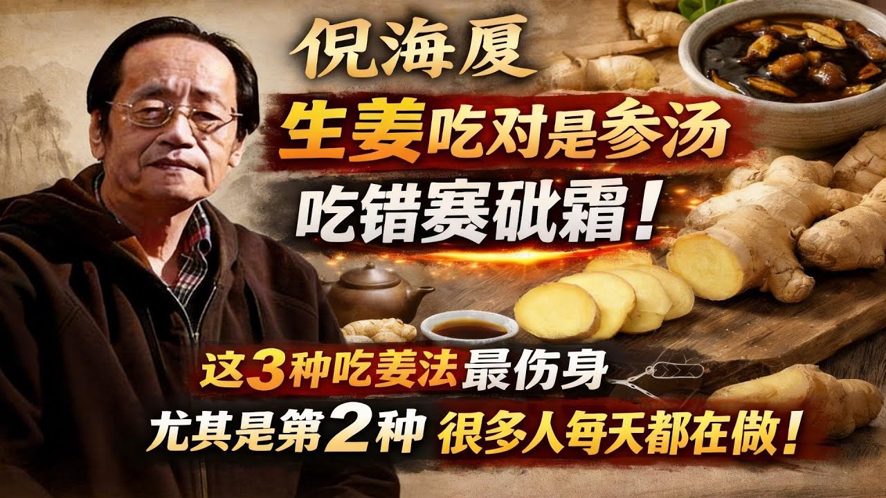 生薑吃對是參湯，吃錯賽砒霜！倪師揭祕：這3種吃薑法最傷身，尤其是第2種，很多人每天都在做！