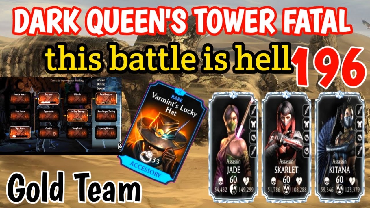 Dark queen tower fatal 196 | talent tree duide |mk mobile