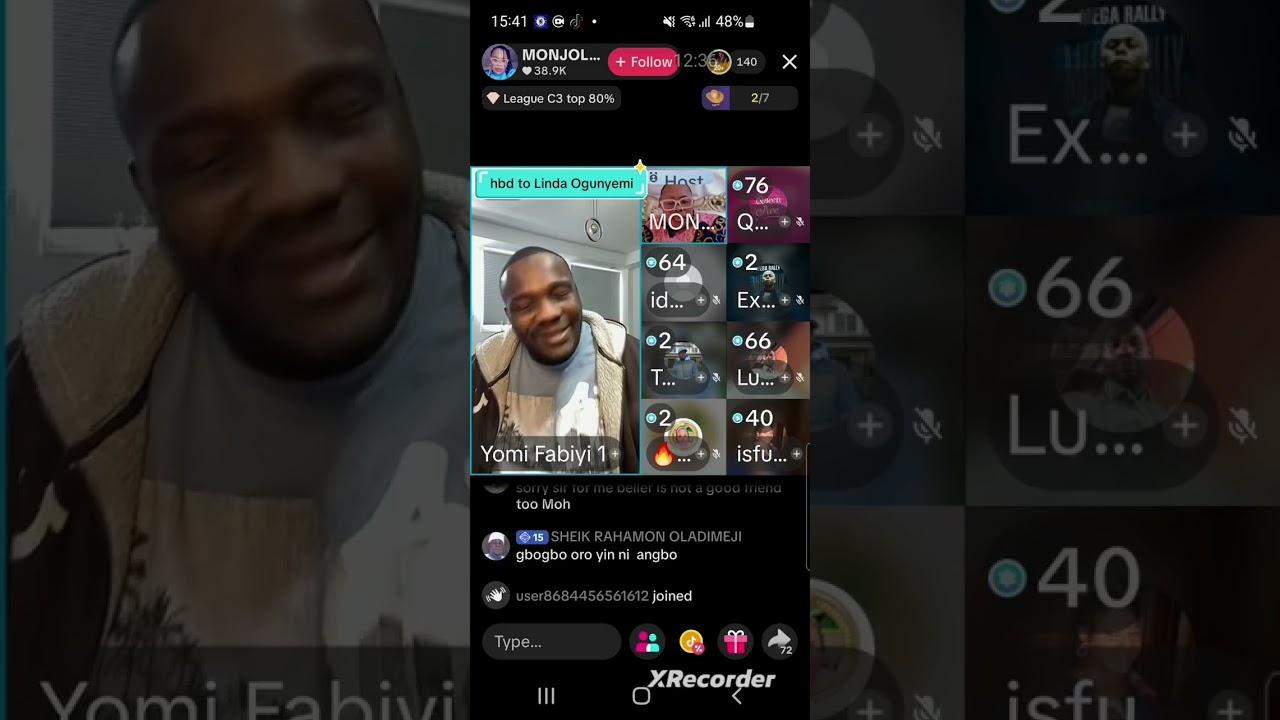 Yomi fabiyi lying profusely on monjola's platform 