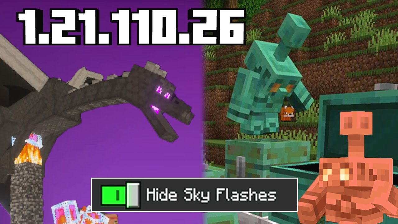 NUEVO AJUSTE EN EL END Y VIBRANT VISUAL Minecraft PE 1.21.110.26 ACTUALIZACION peque&ntilde;a end update