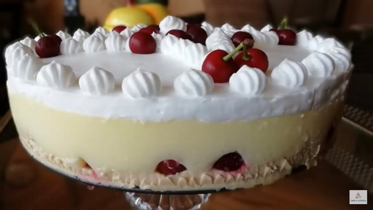 Osvežavajući kolač sa višnjama-ne peče se / Easy cherry no bake cake