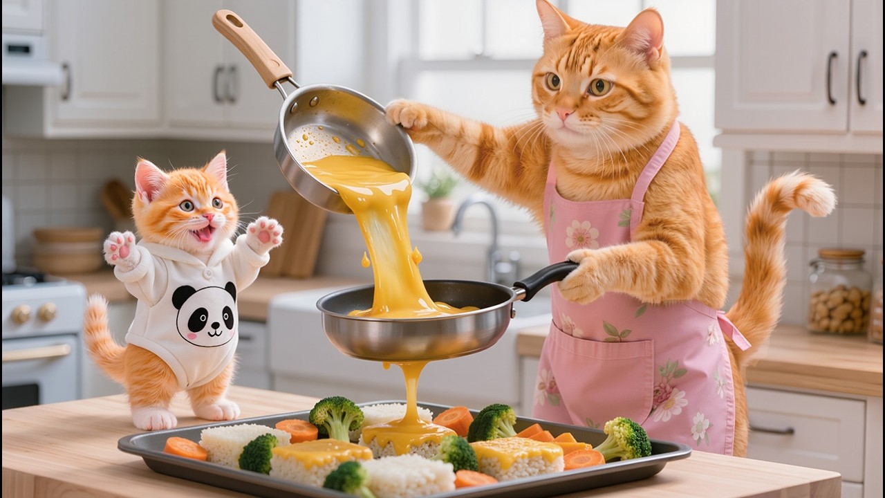 Ginger and Mama Cat Make Tokbokki to Welcome Their Friends 🍲🐱💛