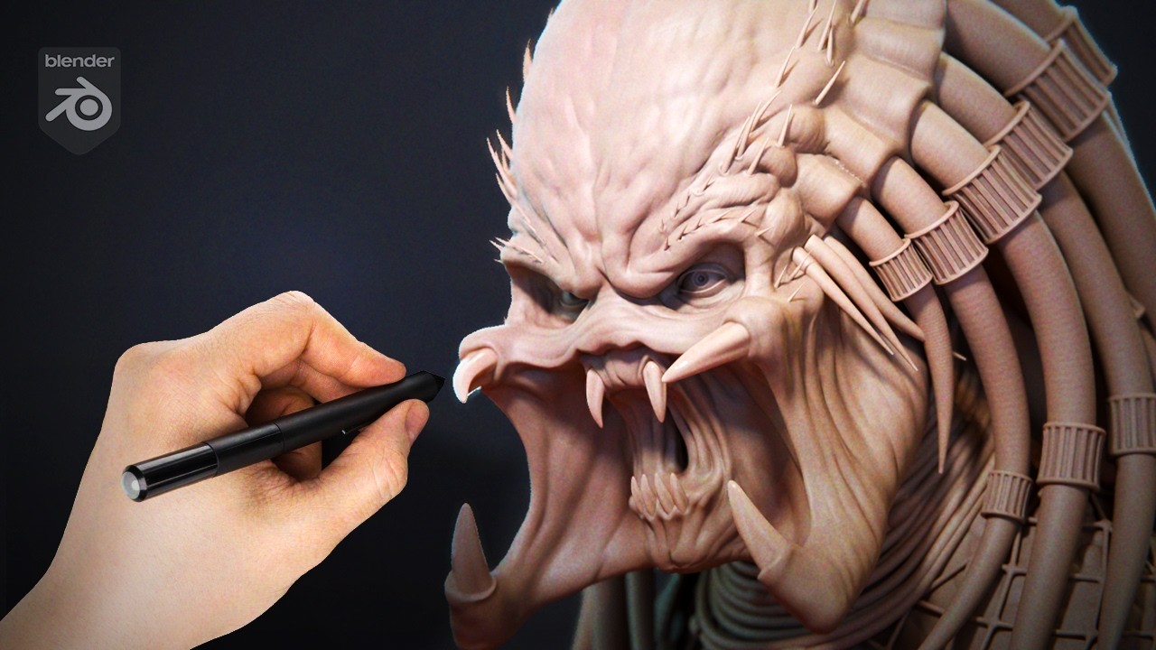 I Sculpted the Predator in 3 Hours (Blender 5.0)
