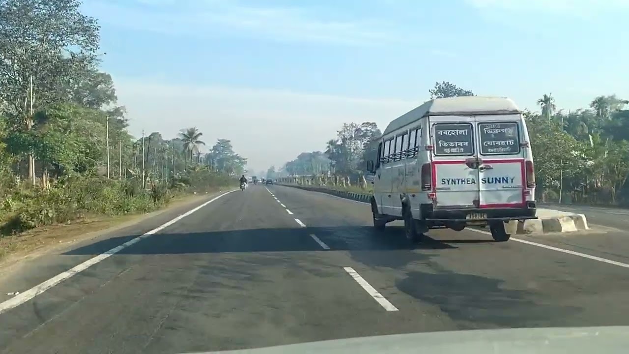 Crossing over The Moran Bypass National Highway of Assam Dibrugarh with ELF.