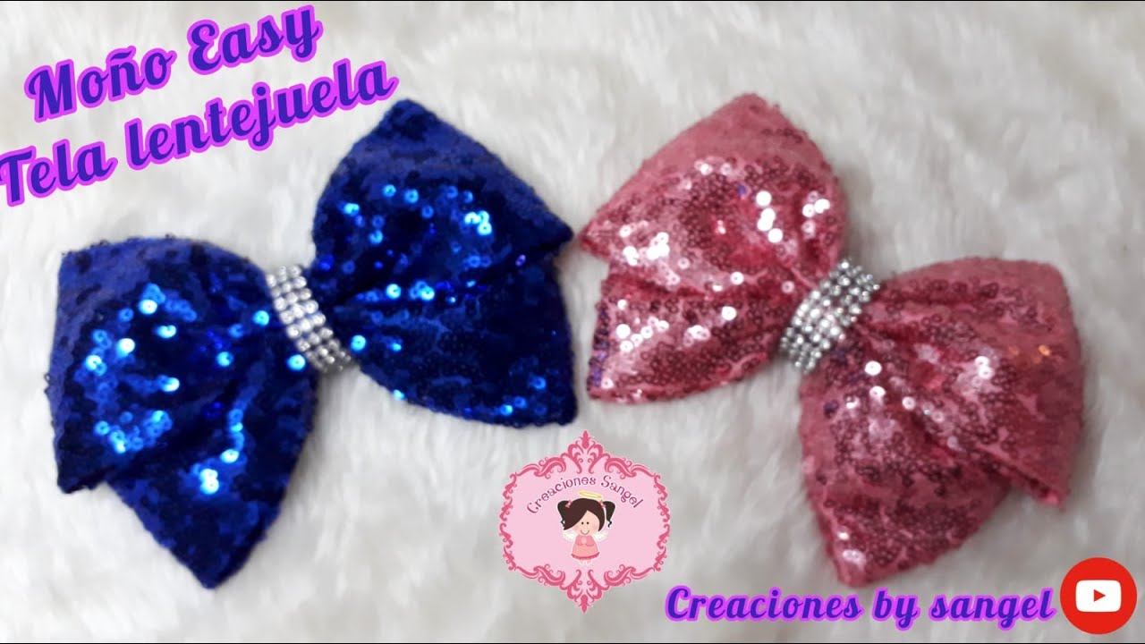 🎀Moño Easy lentejuela,tips  Exclusivo del canal🎀😍😍