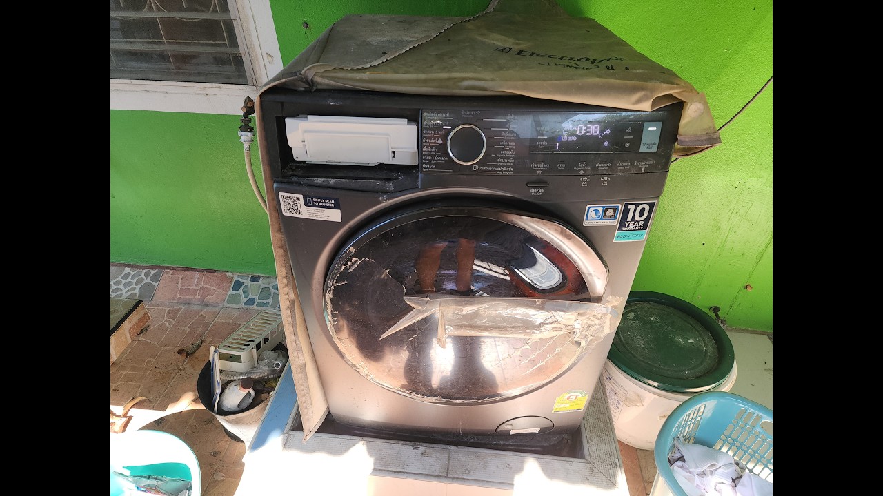 13-03-2026 ล้างเครื่องซักผ้า ฝาหน้า Electrolux 11kg. รุ่น EWF1141R9SB