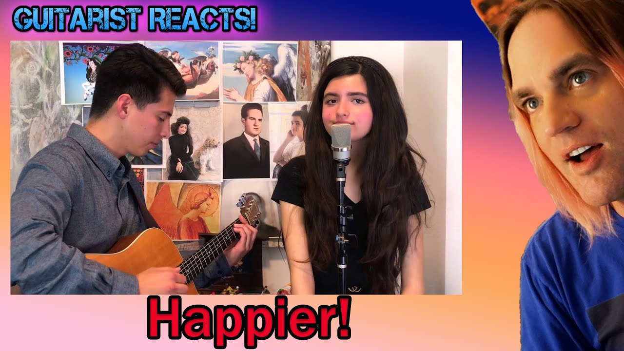 Angelina Jordan Happier Reaction  - (Marshmello Cover) : Guitarist Isnt a Vocal Coach Reacts