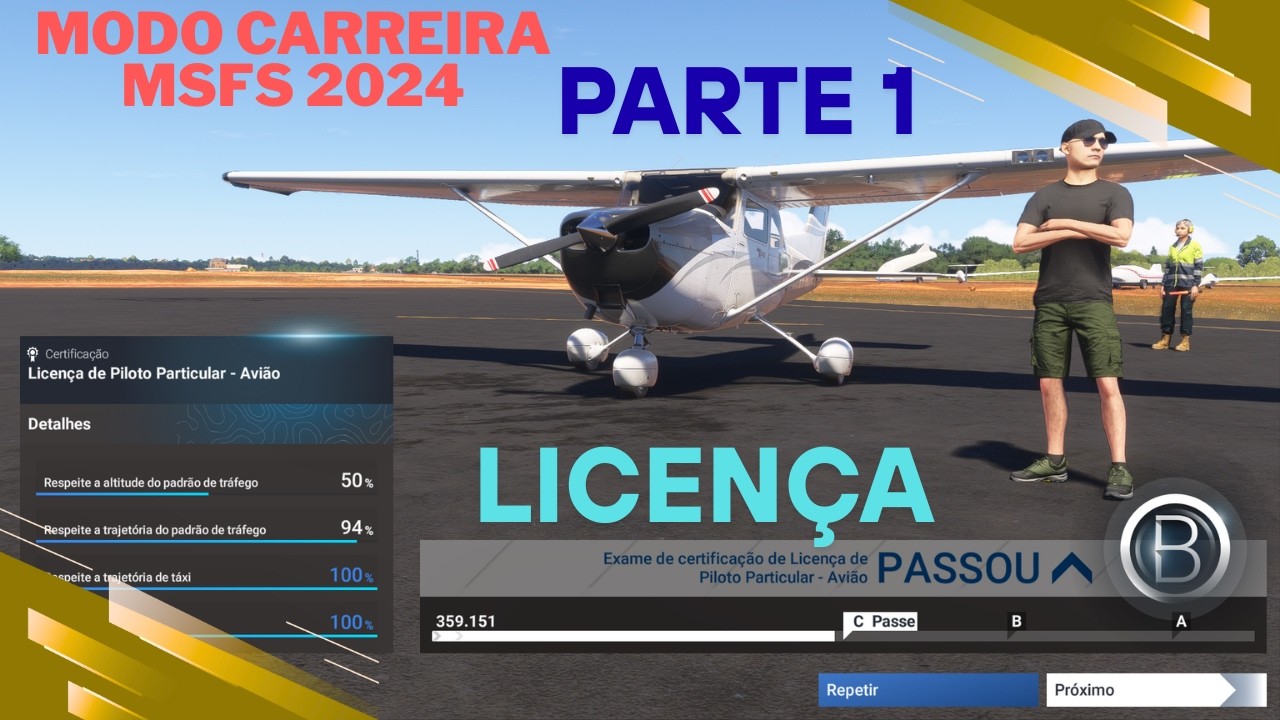 Modo Carreira  PPL Licença Piloto Privado Gameplay - MSFS 2024  Brasil 🇧🇷 I RTX 2060 SUPER