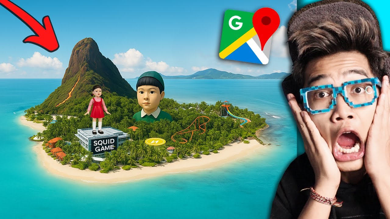 МЫ НАШЛИ НАСТОЯЩИЙ ОСТРОВ С КАЛЬМАРАМИ, КОТОРЫЙ БЫЛ СНЯТ ДРОНОМ GOOGLE EARTH В МИРЕ!!!
