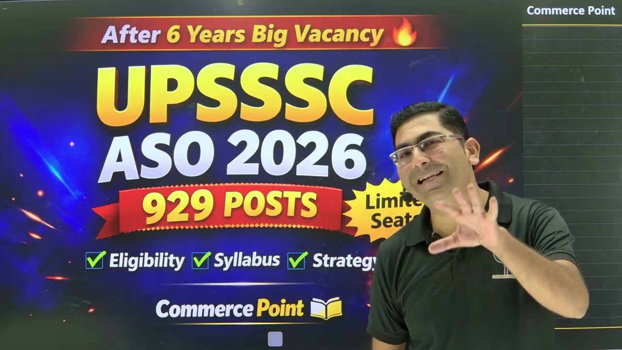 UPSSSC ASO 2026 Full Details | Eligibility, Syllabus, Selection Process | 929 Vacancy
