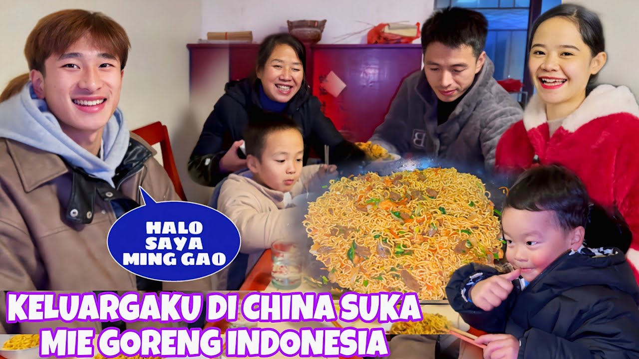 MASAK SEWAJAN MIE GORENG INDONESIA UNTUK KELUARGA DI CHINA,SUAMIKU NAMBAH BERKALI KALI