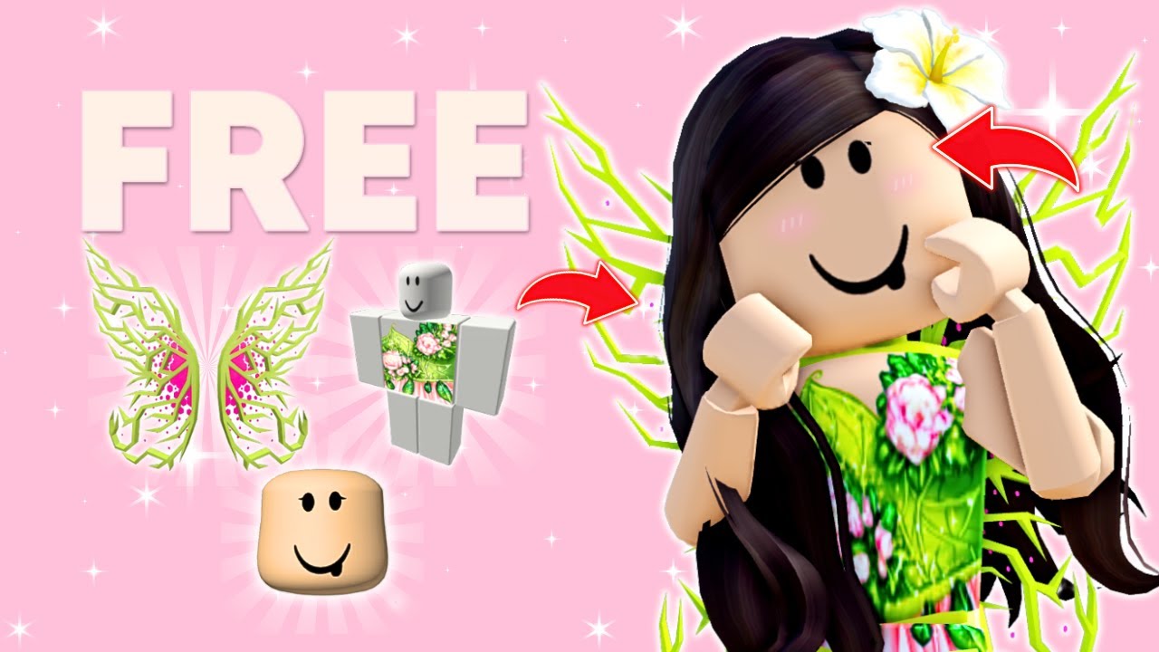 🧚🏻‍♀️Get FREE FAIRY WINGS in Roblox! + 0 Robux Outfit & Cute Face Hack