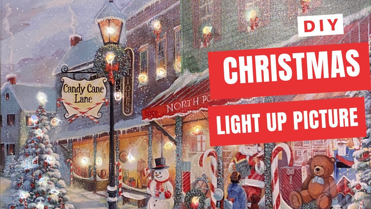 Рождественская светящаяся картина своими руками