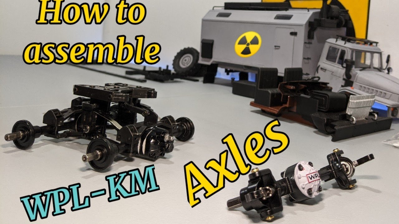 How to assemble WPL 6x6 or 4x4 km axles (detailed video)