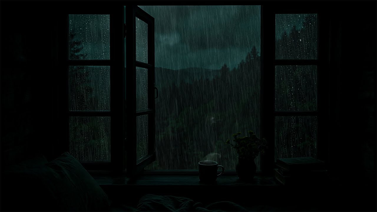 Quiet Window Rainfall in the Night | Calming Ambience for Better Sleep