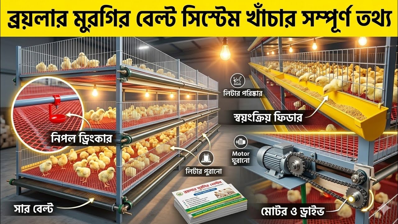 !! ব্রয়লার মুরগির খাঁচার সম্পূর্ণ A-Z তথ্য !! A to Z information on broiler chicken coops ?