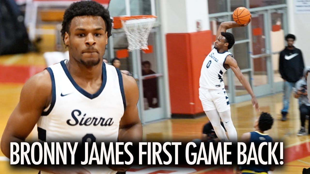 BRONNY JAMES FIRST GAME AS A SENIOR GOES INTO OVERTIME & FANS LOSE IT !