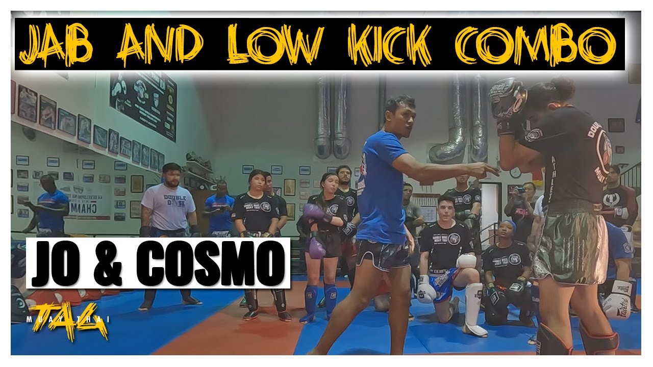 Jab and Low Kick Combo to the Right with Jo Nattawut and Cosmo Alexandre