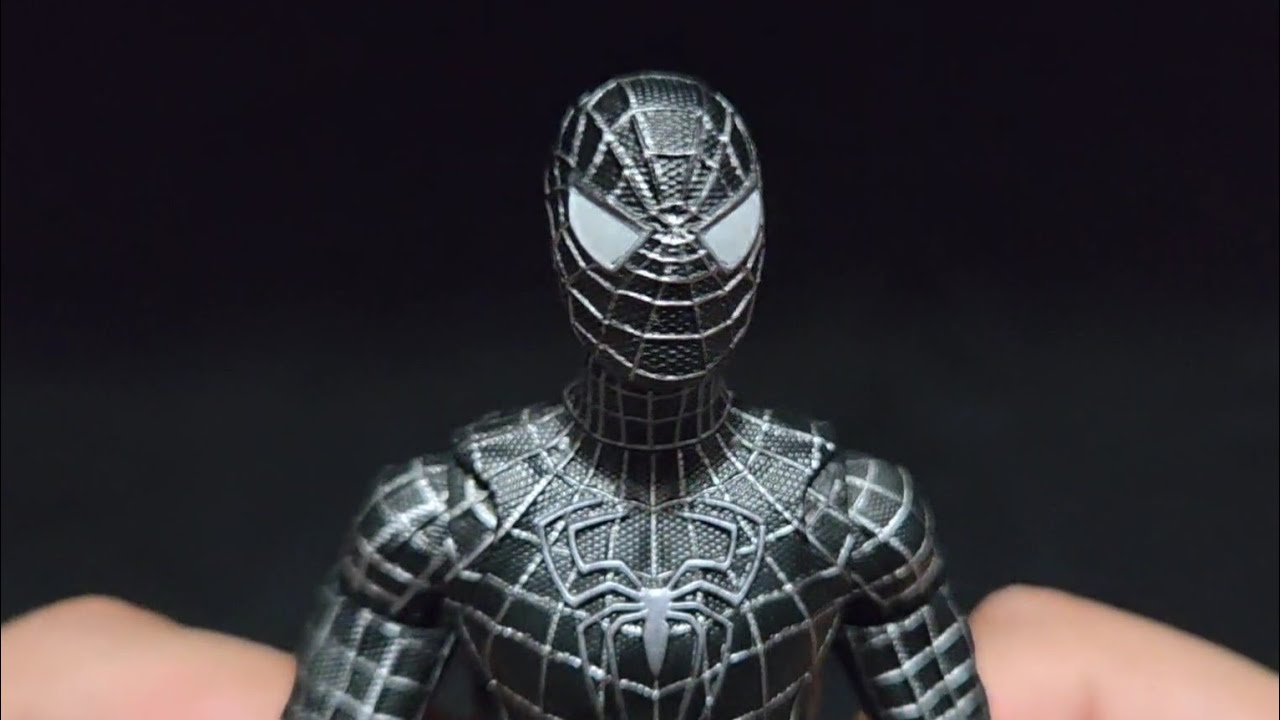 BLACK SUITED SPIDER-MAN MARVEL LEGENDS ACTION FIGURE (ASMR)