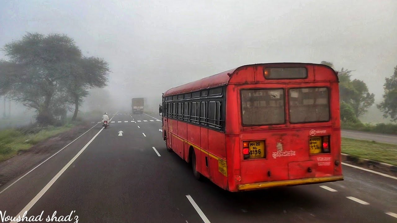 VOLVO vs MSRTC Lalpari high speed chase in Bangalore-Mumbai Highway👌👌👌