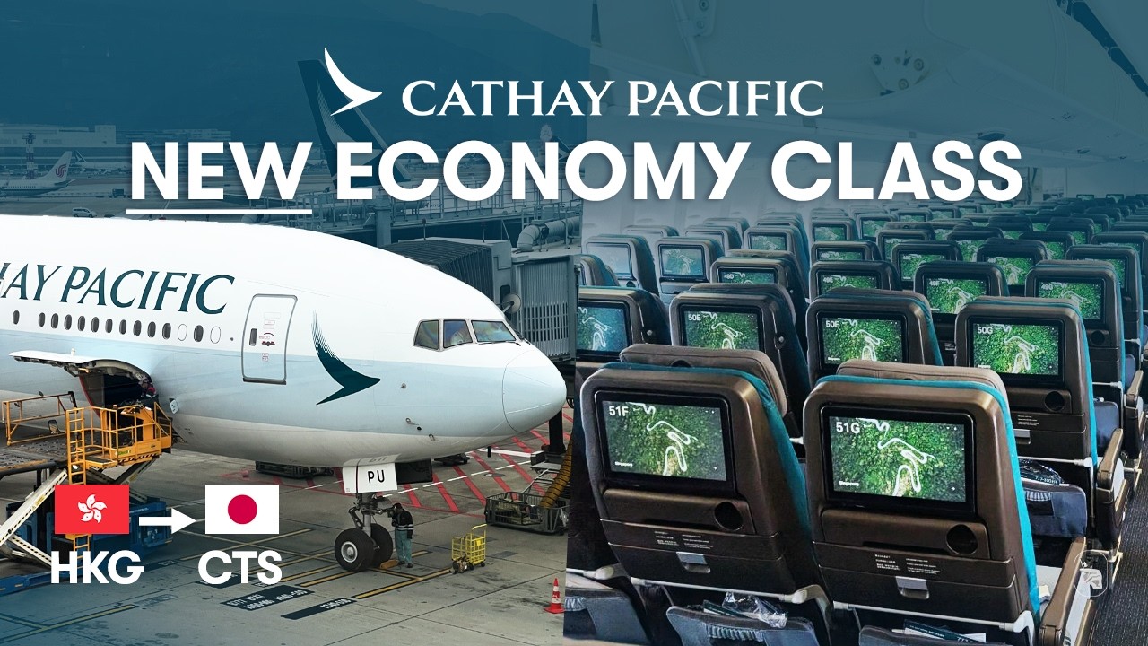 CATHAY PACIFIC Refurbished B777-300ER Economy Class Review | Hong Kong to Sapporo ✈️
