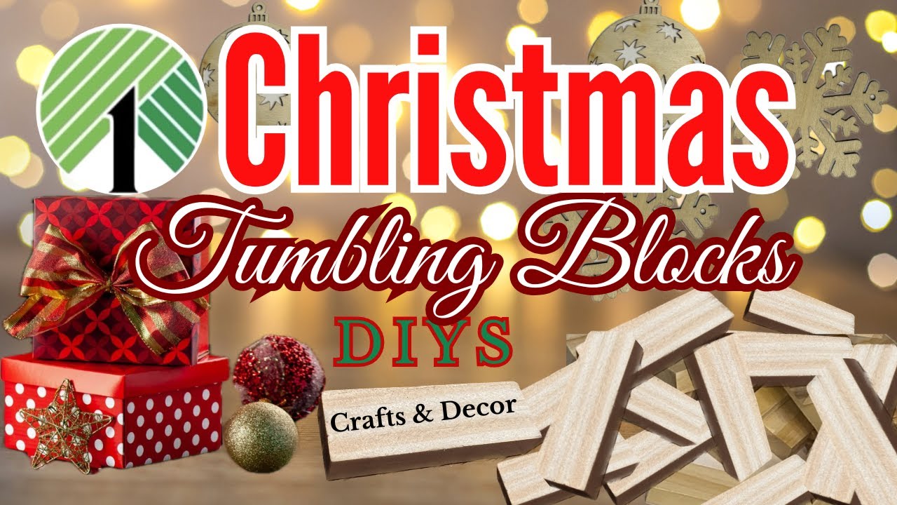 🎄Christmas DIYs with Tumbling Tower Blocks | Dollar Tree Craft | *NEW* DIY Crafts