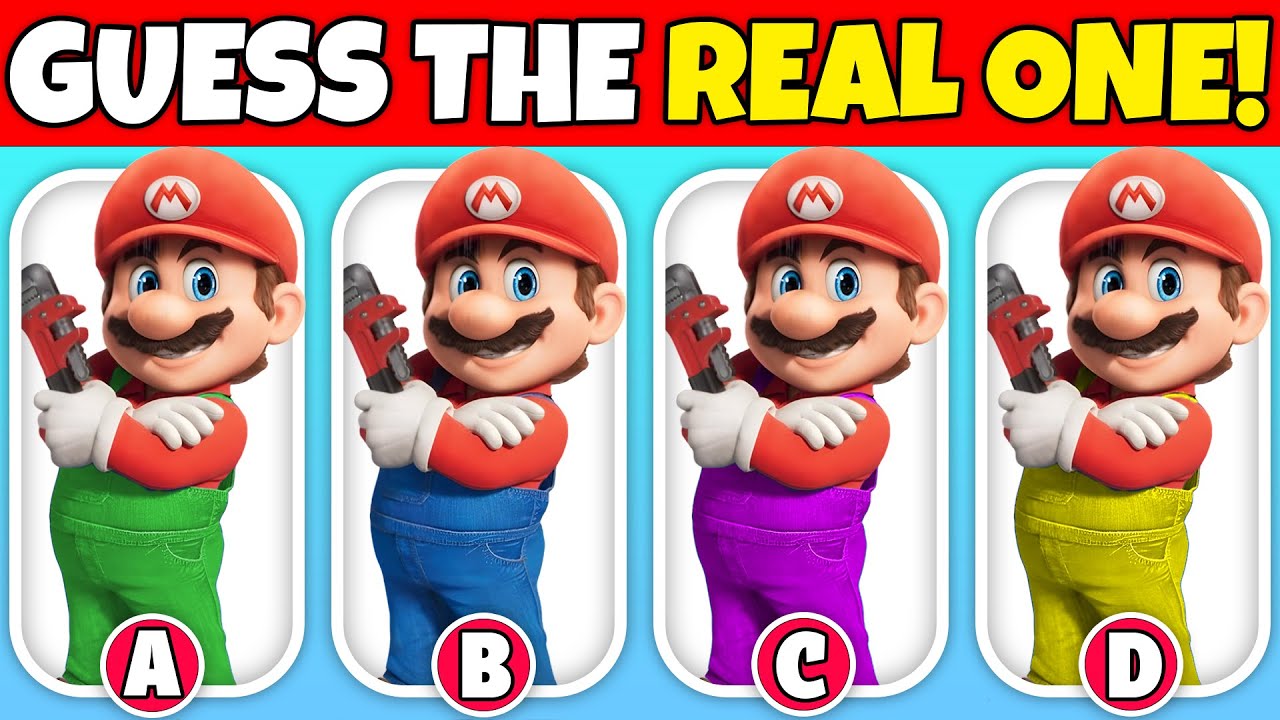 Can You Guess The Real Mario ? | Super Mario Movie | Guess the Real One Quiz! | Mario, Luigi, Peach