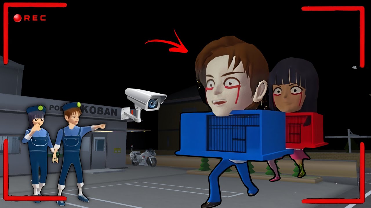 Yuta Mio Panik Setelah CCTV Merekam Berjalan Hidup Di Penjara Di Koban 😨 | Sakura School Simulator 