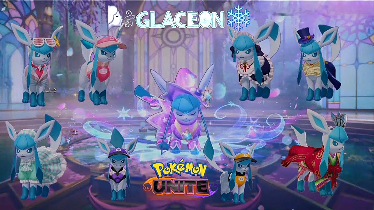 Glaceon Pokémon Unite 🌊 Sp. Atk Ranged Attacker #GlacialStage #IcyWind #pokemon #trending #gameplay