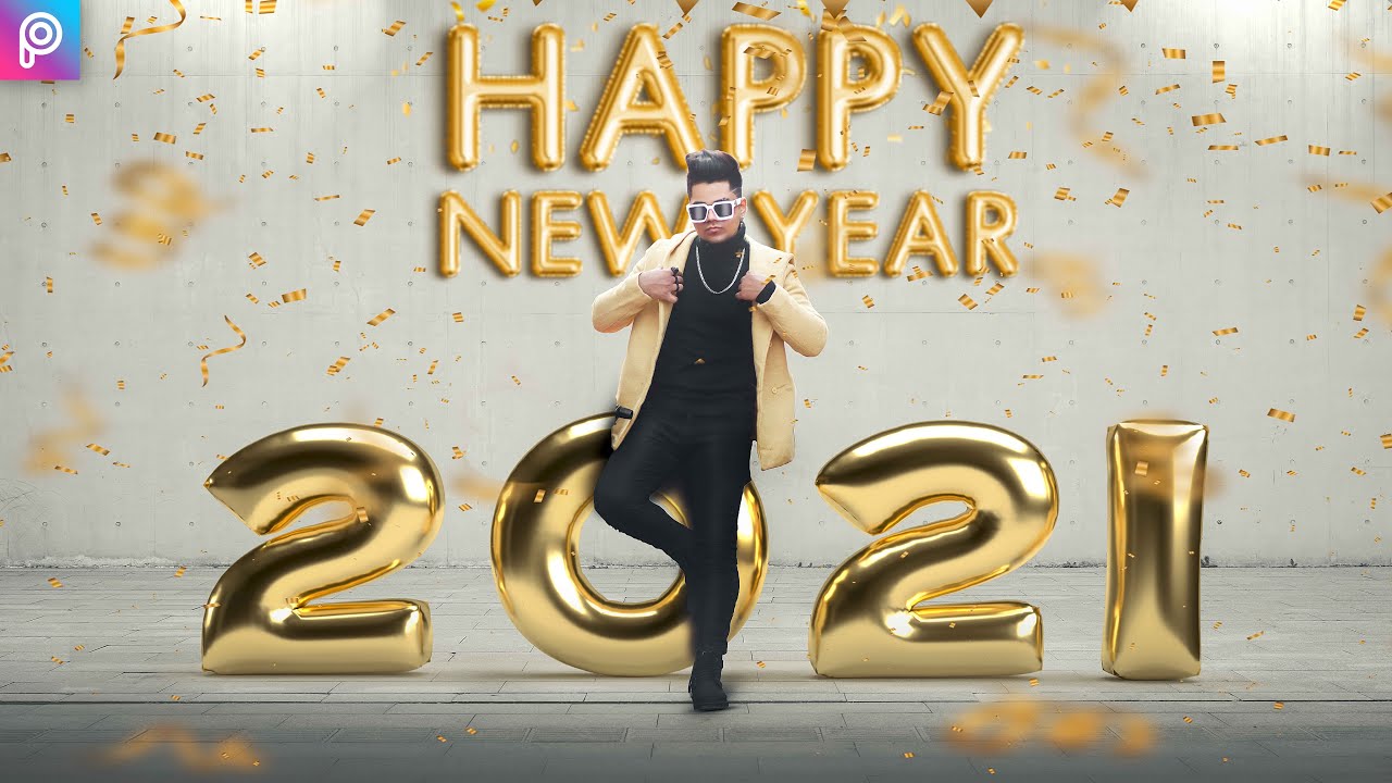 Picsart Happy New Year 2021 Special Photo Editing Tutorial Step by Step in Hindi - Taukeer editz