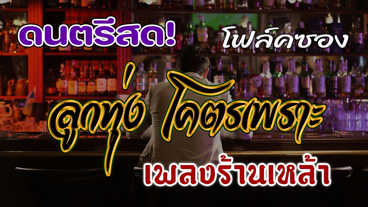 โฟล์คซองร้านเหล้า ดนตรีสด ลูกทุ่งโคตรเพราะ ยิ่งฟังยิ่งเพลิน ดนตรีสดเพลงโดนๆ คิดถึงวันเก่า ไม่มีโฆษณา