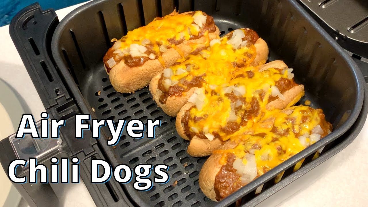 Air Fryer Chili Cheese Dogs in Less Than 15 Minutes