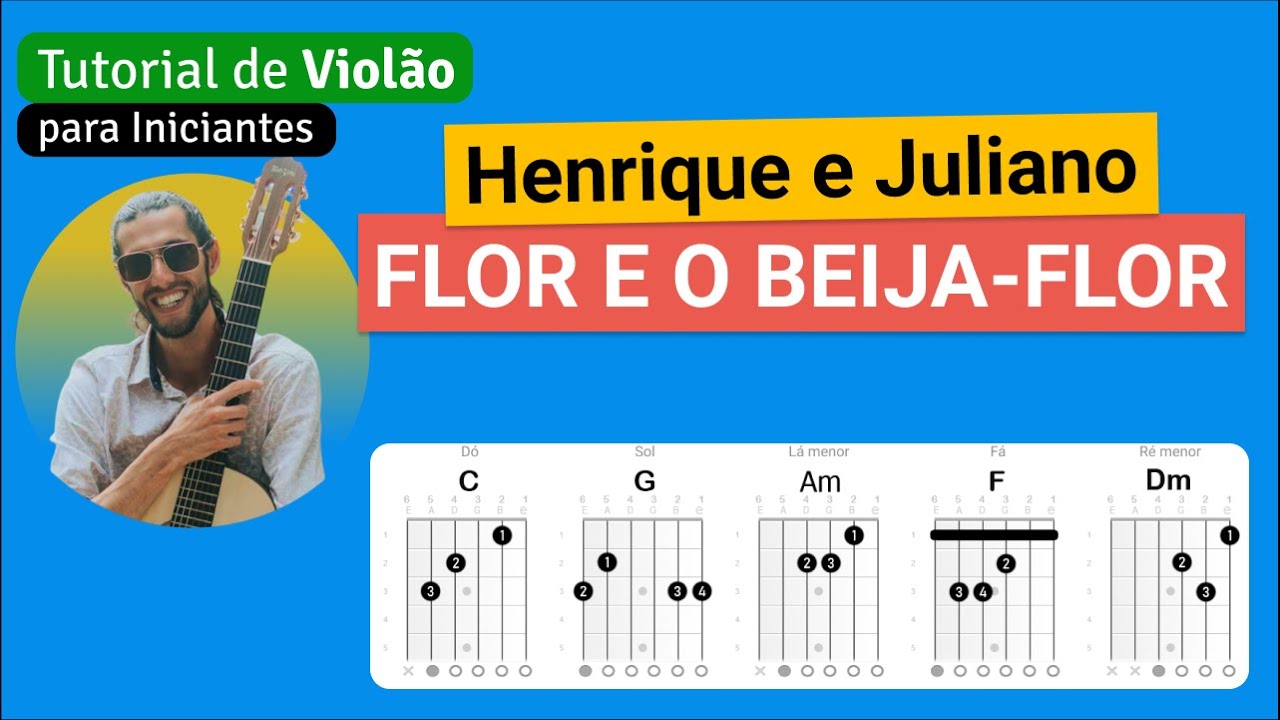 FLOR E O BEIJA-FLOR (Henrique e Juliano) | Como tocar no Violão com cifra simplificada