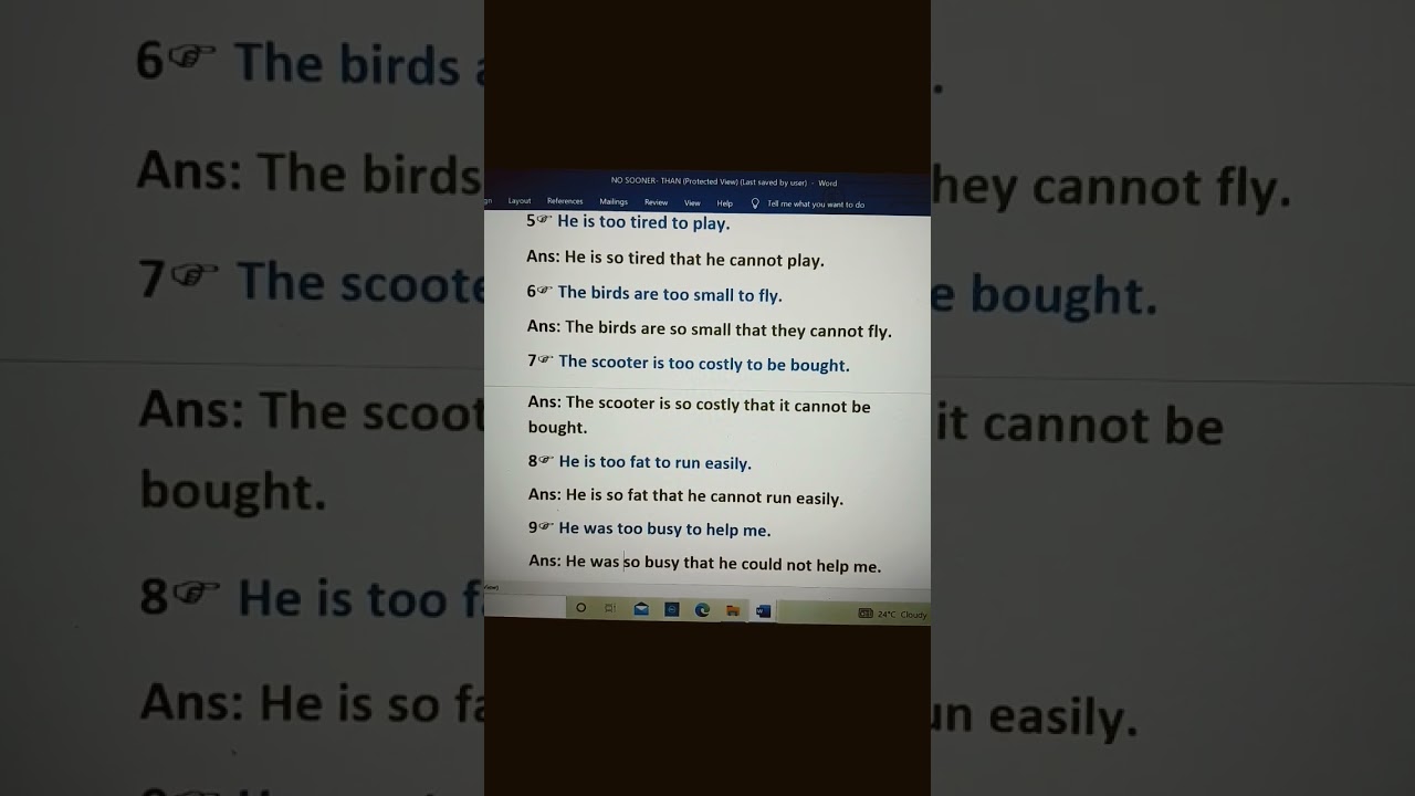 Remove :- Too In English Grammar | English Grammar | English | #shorts #youtubeshorts