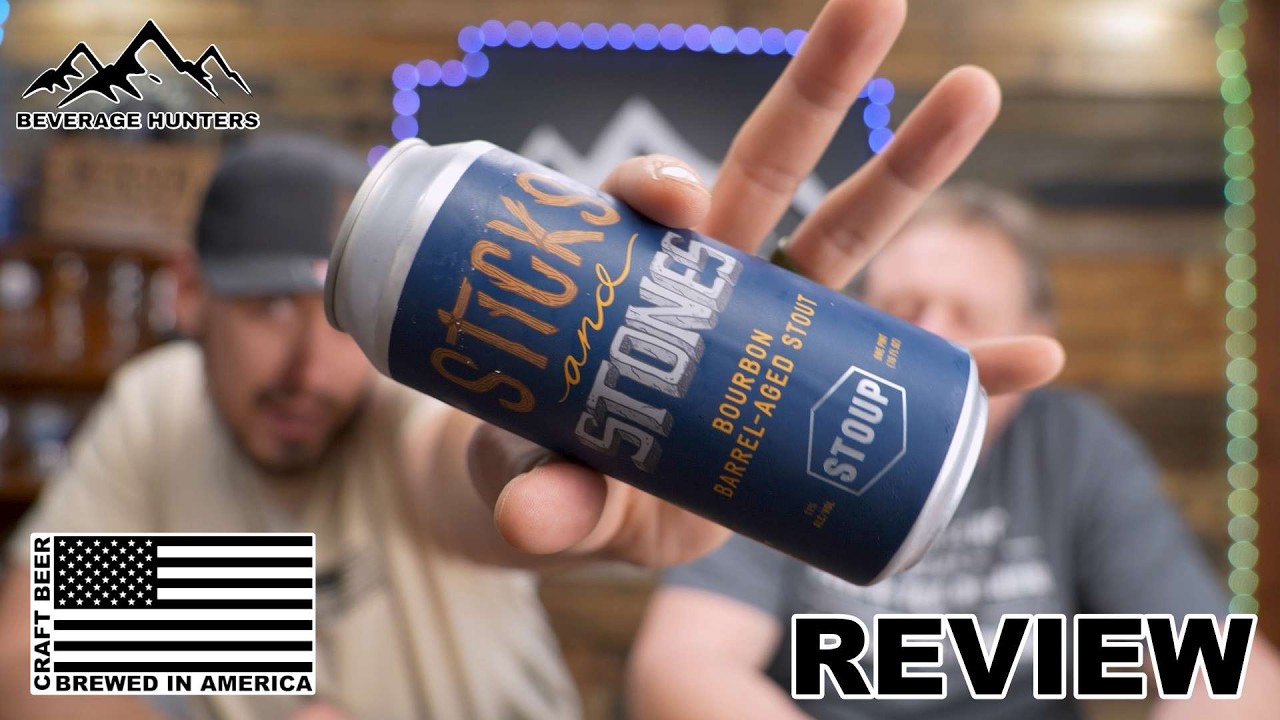 Стаут Sticks and Stones, выдержанный в бочках из-под бурбона, от пивоварни Stoup Brewing.