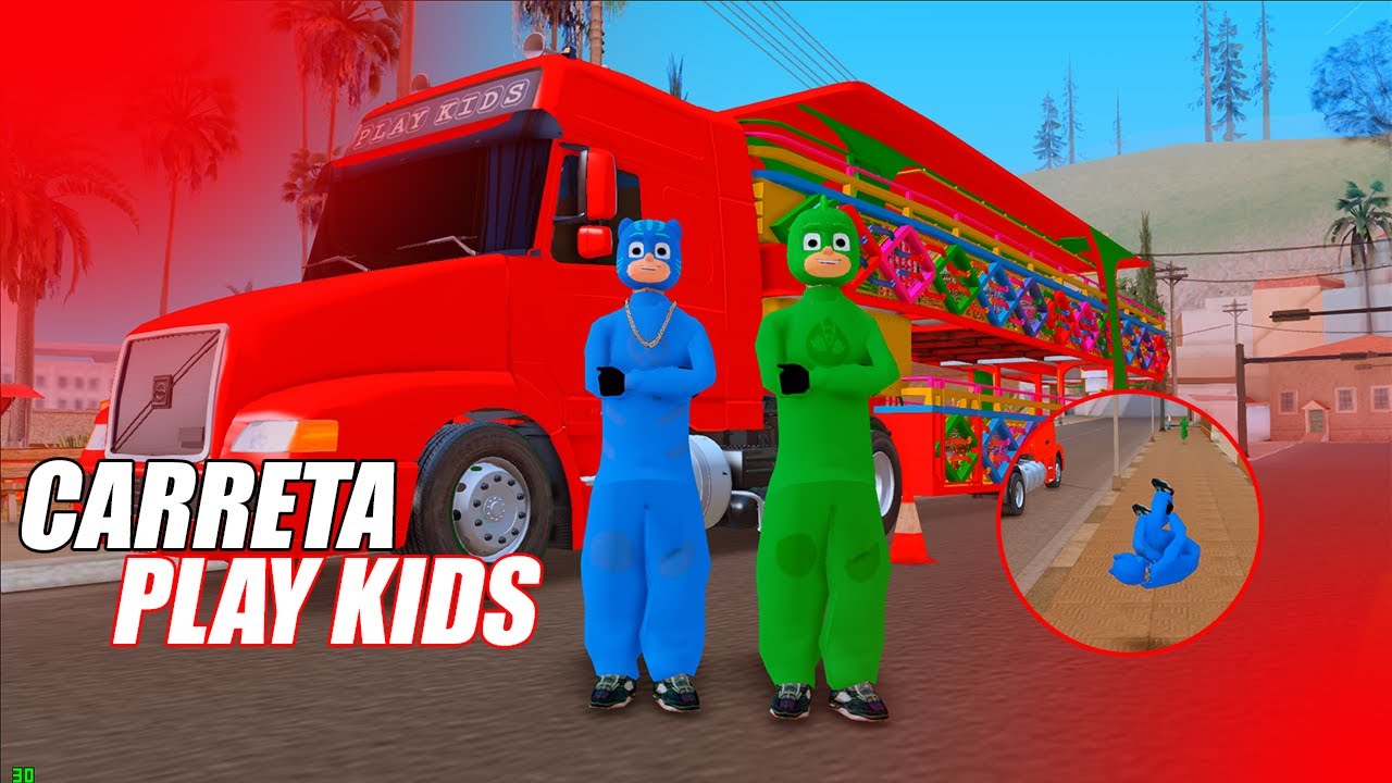 4 PERSONAGENS DANÇANDO NA CARRETA PLAY KIDS | GTA ( SA-MP )