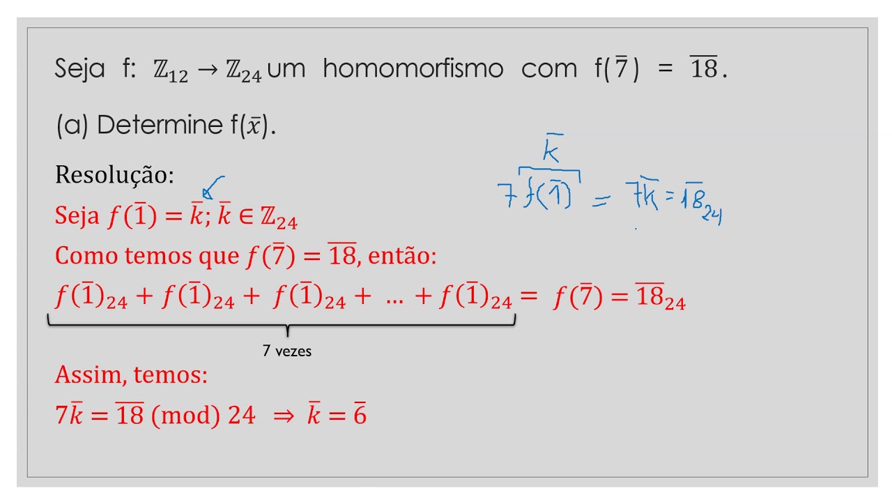 Exercício - Homomorfismo de Grupos