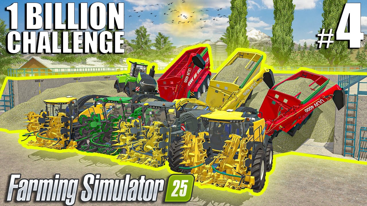 Filing The BIGGEST BUNKER in FS25 - 6.000.000l Corn Silage | $1 BILLION 💵 in Farming Simulator 25