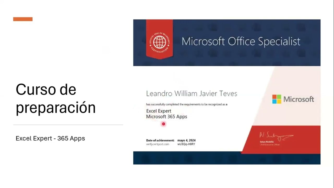 Preparación MO 211 Excel Expert Microsoft 365 Apps - Clase 1