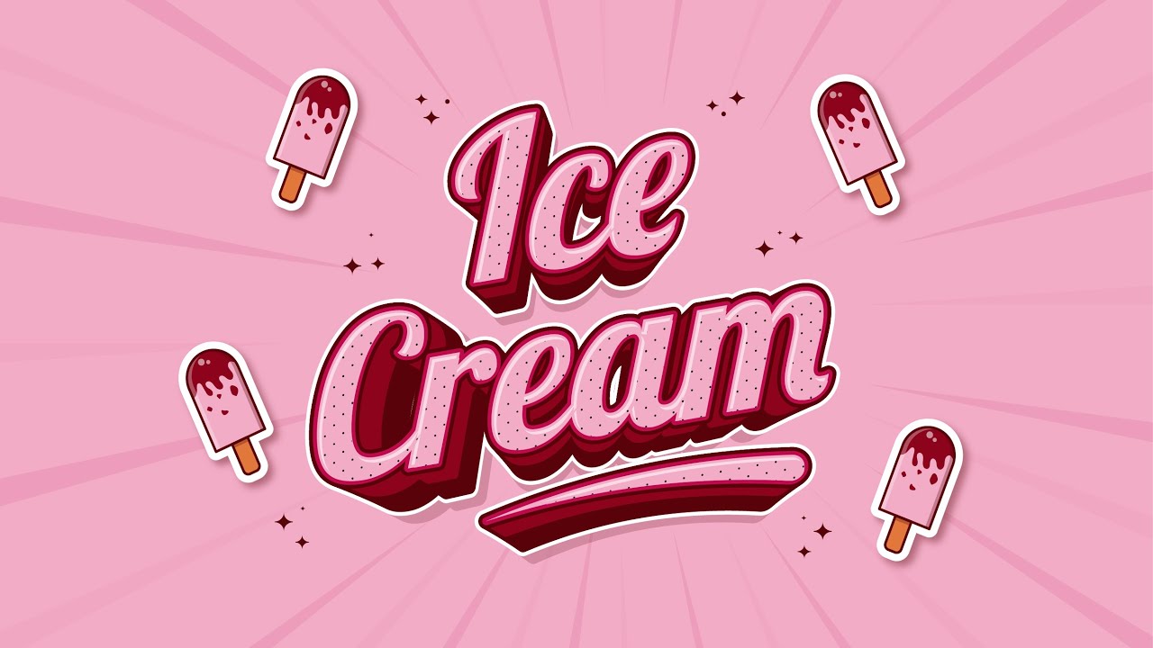 HOW TO CREATE 3D CARTOON ICE CREAM VECTOR TEXT EFFECT | ADOBE ILLUSTRATOR TUTORIAL