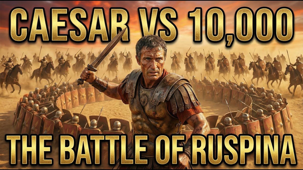 HOW CAESAR ESCAPED DEATH SURROUNDED BY 10,000 NUMIDIAN CAVALRYMEN - BATTLE OF RUSPINA