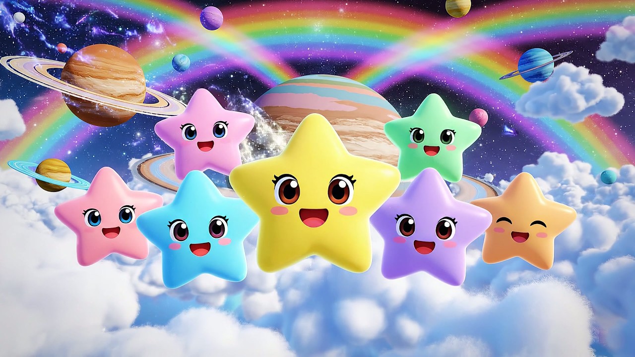 Six Little Toy Stars Shine Shine Shine | Bedtime Song & Counting Stars for Kids
