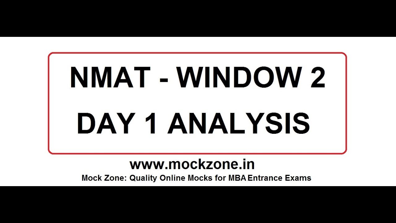 NMAT Window 2 | Day 1 Analysis | Key Pointers